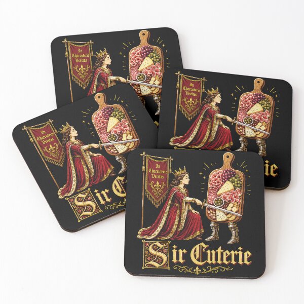 Item preview, Sir Cuterie Funny Charcuterie Board Cheese Medieval Knight designed and sold by DesignsByAnett.