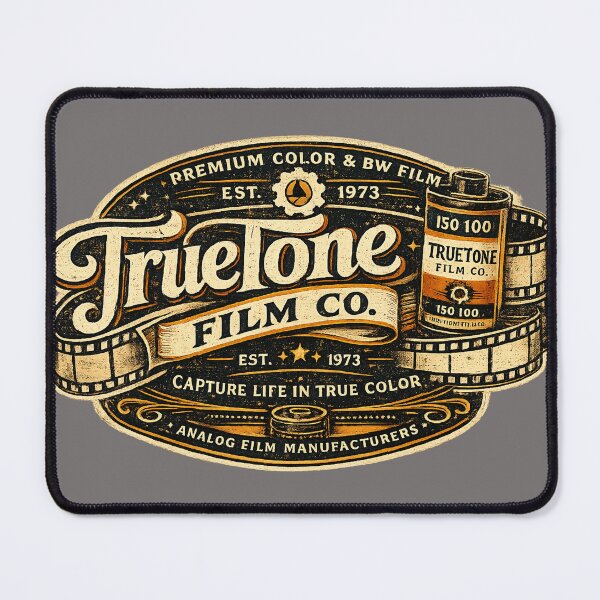 Item preview, TrueTone Film Co. Vintage Photography Logo designed and sold by Golden Era Studio.
