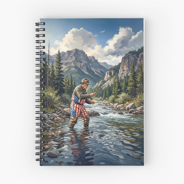 Item preview, Flyfishing Man In American Flag Waders designed and sold by Home Decor Art.