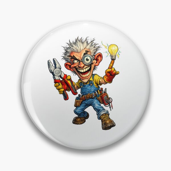 Item preview, Funny Electrician Cartoon designed and sold by AlexLineArt.