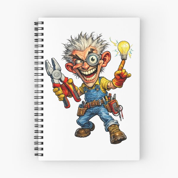 Item preview, Funny Electrician Cartoon designed and sold by AlexLineArt.