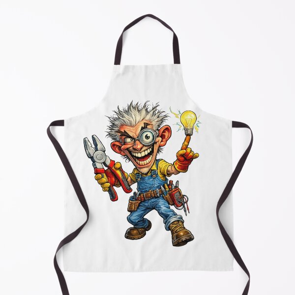 Item preview, Funny Electrician Cartoon designed and sold by AlexLineArt.
