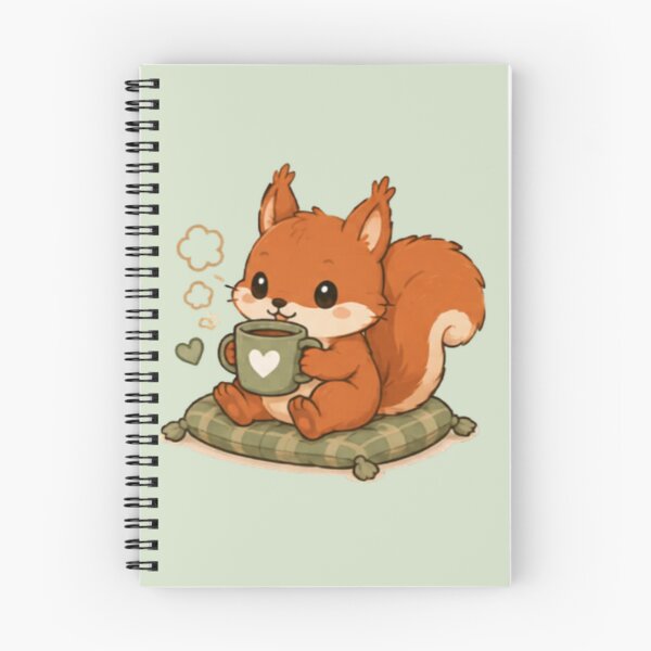Item preview, Cute Cozy Coffee Red Squirrel designed and sold by MellowMunchkins.