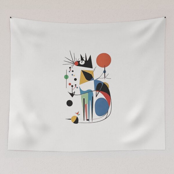 Item preview, Abstract Cat Cafe Bright  Vintage Art  designed and sold by Gbriel3.