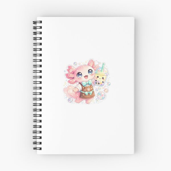Item preview, Bubble Tea Axolotl Barista – Cute Kawaii Sticker designed and sold by blossomfun.