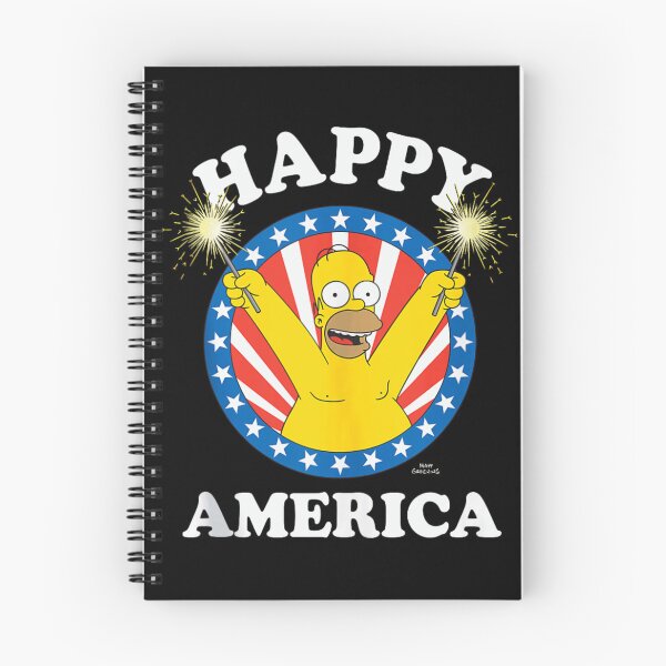Item preview, The Simpsons Homer Simpson Happy America Fourth Of July designed and sold by Twindluzz.
