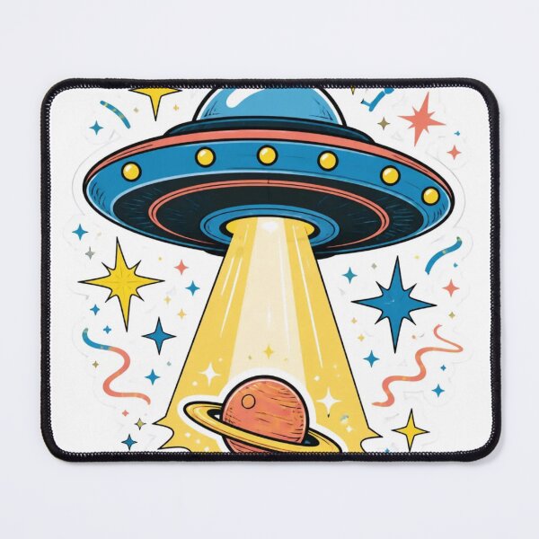 Item preview, Retro UFO & Stars Aliencore Cosmic designed and sold by StickyGuys.