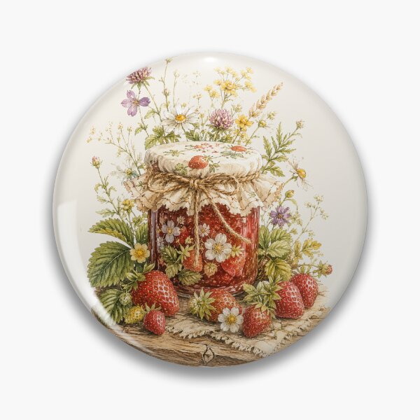 Item preview, Cottagecore Strawberry Jam Jar Watercolor | Rustic Kitchen Decor | Cozy Farmhouse Art | Botanical Cottage  designed and sold by MagicMakerPh.