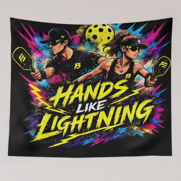 Item preview, Hands like Lightning Pickleball Shirt – Funny Trash Talk Gift for Competitive Players designed and sold by Surrealtrends.