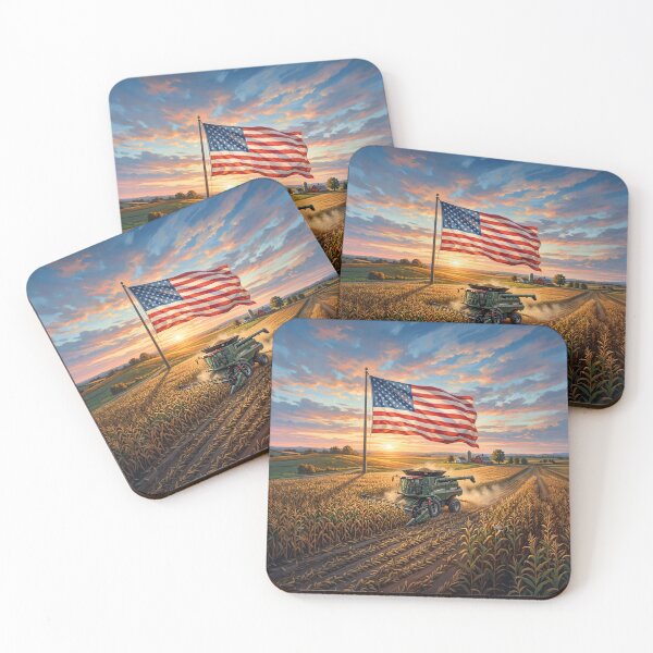 Aperçu de l'œuvre American Flag Farm Harvest créée et vendue par Home Decor Art.
