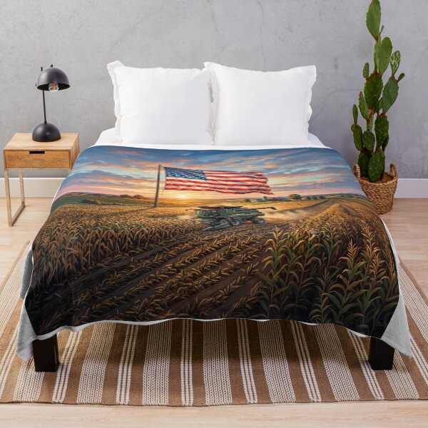 Item preview, American Flag Farm Harvest designed and sold by Home Decor Art.