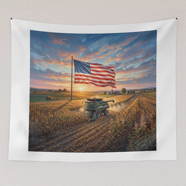 Item preview, American Flag Farm Harvest designed and sold by Home Decor Art.