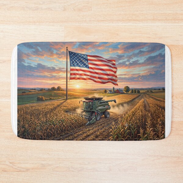 Item preview, American Flag Farm Harvest designed and sold by Home Decor Art.