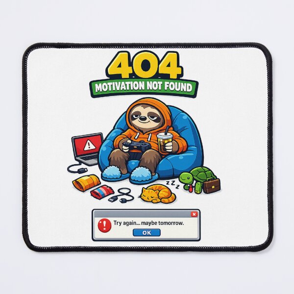 Item preview, 404 Motivation Not Found Funny Sloth Vector designed and sold by wizooo411.