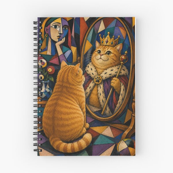 Item preview, Cute Chonky Orange Cat Cubism Art Masterpiece Dreamscape designed and sold by Mindworx21.