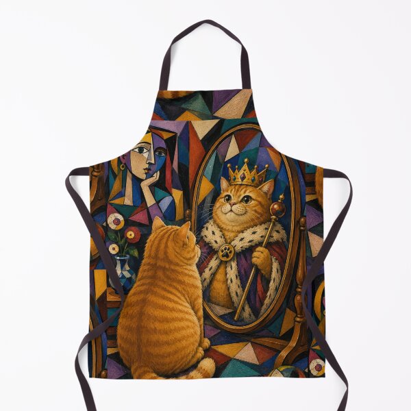 Item preview, Cute Chonky Orange Cat Cubism Art Masterpiece Dreamscape designed and sold by Mindworx21.