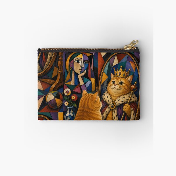 Item preview, Cute Chonky Orange Cat Cubism Art Masterpiece Dreamscape designed and sold by Mindworx21.