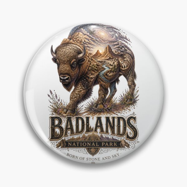 Item preview, Badlands National Park Cosmic Buffalo designed and sold by Sovereign Supply Co..