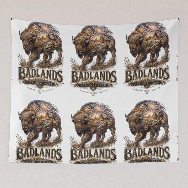 Item preview, Badlands National Park Cosmic Buffalo designed and sold by Sovereign Supply Co..