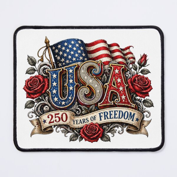 Item preview, Vintage Patriotic USA - American Flag and Roses designed and sold by JmiliArts.