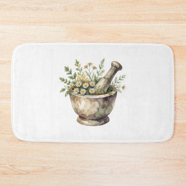 Item preview, Herbal Mortar and Pestle Botanical Illustration designed and sold by AillustriaAK.