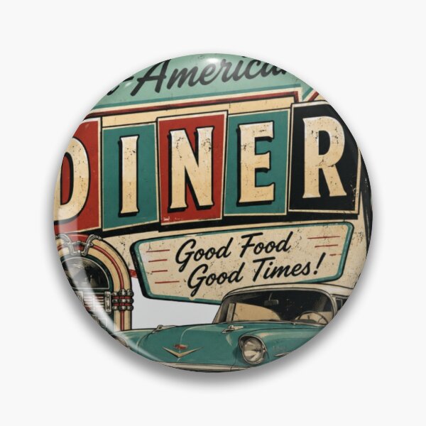 Item preview, Vintage American Diner Retro Sign | Good Food Good Times | Classic 50s Nostalgia designed and sold by Diesel outlaw .