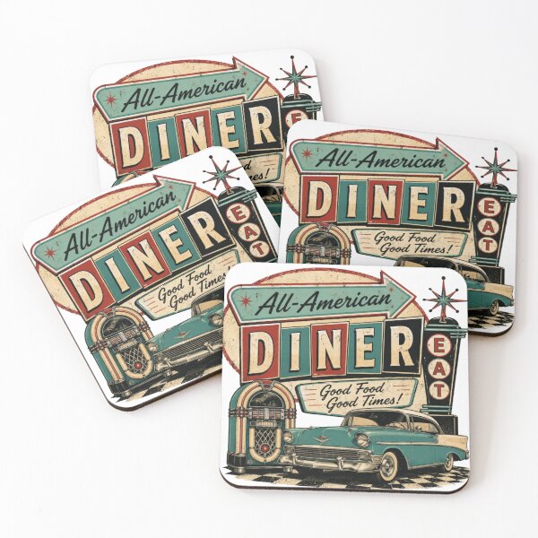 Item preview, Vintage American Diner Retro Sign | Good Food Good Times | Classic 50s Nostalgia designed and sold by Diesel outlaw .