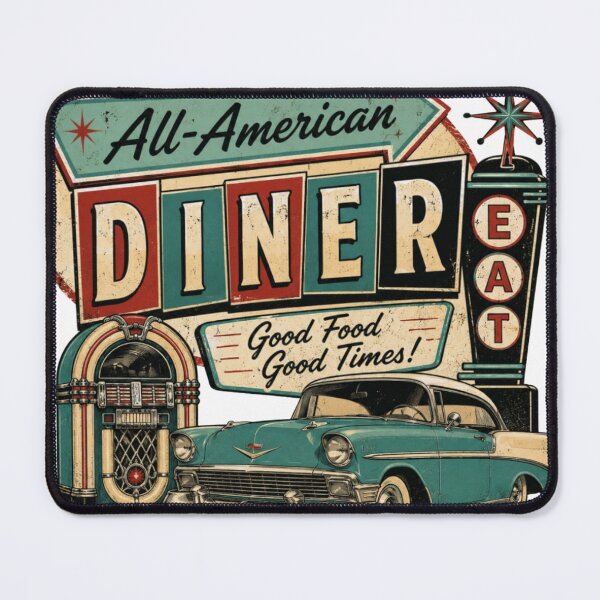 Item preview, Vintage American Diner Retro Sign | Good Food Good Times | Classic 50s Nostalgia designed and sold by Diesel outlaw .