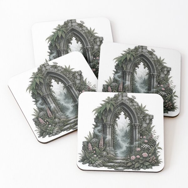 Item preview, Ethereal Ruins & Ferns Dark Cottagecore Highland designed and sold by StickyGuys.