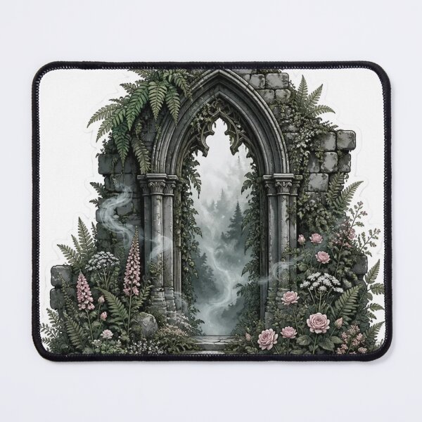 Item preview, Ethereal Ruins & Ferns Dark Cottagecore Highland designed and sold by StickyGuys.