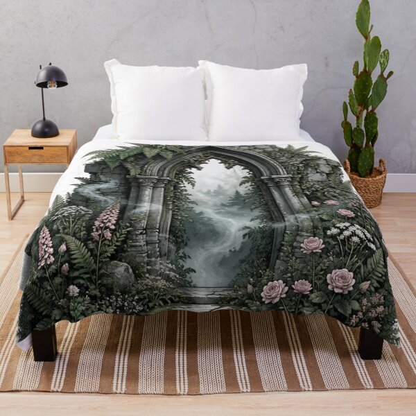 Item preview, Ethereal Ruins & Ferns Dark Cottagecore Highland designed and sold by StickyGuys.