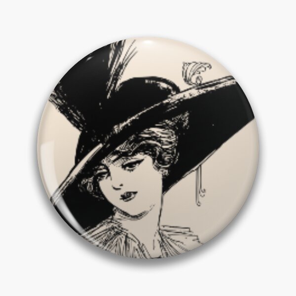 Item preview, Vintage Lady Victorian Hat Sketch designed and sold by NNCollection.