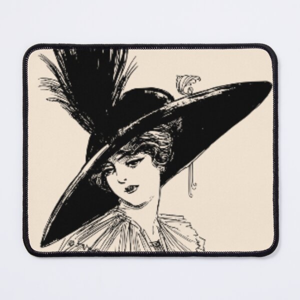 Item preview, Vintage Lady Victorian Hat Sketch designed and sold by NNCollection.