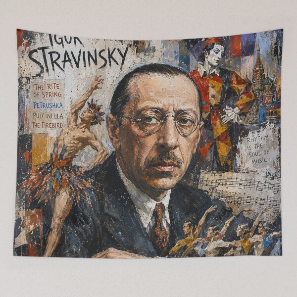 Item preview, Igor Stravinsky, compositor, pianista y director de orquesta ruso, pintor. designed and sold by GalleryKauffeld.
