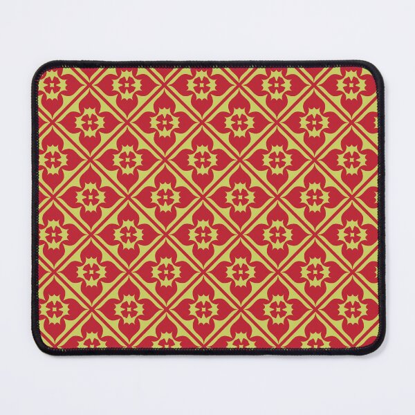 Item preview, Thai Traditional Seamless Pattern in Red and Gold – Vintage Geometric Floral Ornament designed and sold by Mariana Shymkovych.