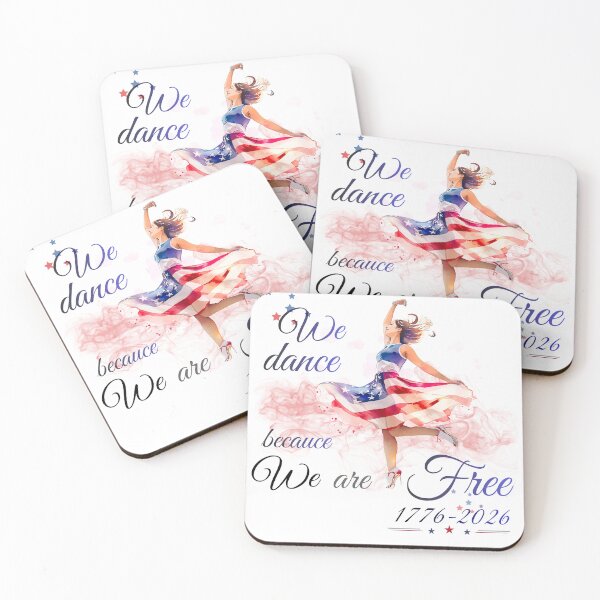 Item preview, We Dance Because We Are Free Watercolor Patriotic Dancer 2026 designed and sold by BlueprintBold.