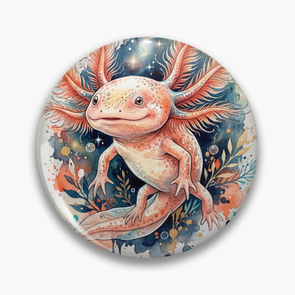 Item preview, Running on Anxiety and Algae Funny Axolotl Watercolor | Cute Amphibian Meme Gift for Introverts designed and sold by Biedroneczka.