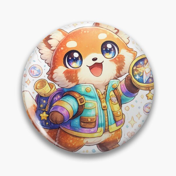 Item preview, Cosmic Red Panda Explorer – Cute Galaxy Kawaii Sticker designed and sold by blossomfun.