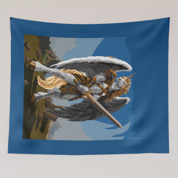 Item preview, Pegasus Unicorn Warrior 2026 designed and sold by KlakkDrawsStuff.