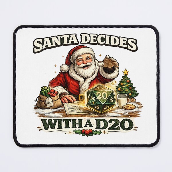 Item preview, Christmas - Santa Decides With A D20 designed and sold by ESSClothing.
