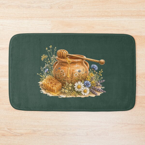 Item preview, Rustic Honey Pot Watercolor | Cottagecore Bee Lover Art | Botanical Honey Illustration | Farmhouse Kitchen Decor designed and sold by MagicMakerPh.