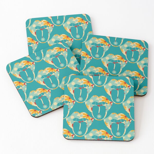 Item preview, Tongue Pop Art – Retro Teal Graphic Illustration 03 designed and sold by StefanStudioArt.