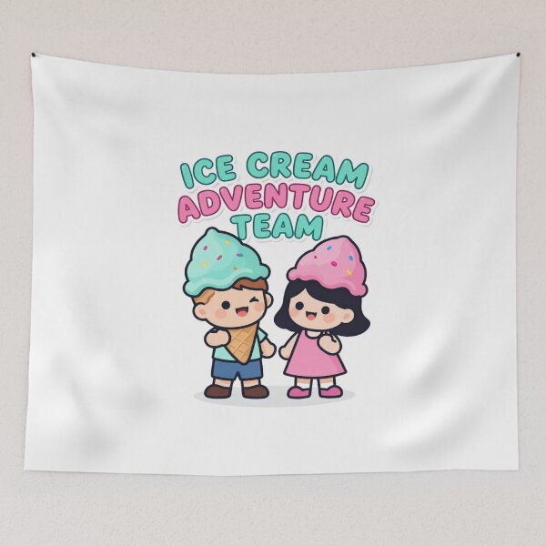 Item preview, Ice Cream Adventure Team Cute Summer Kids Design designed and sold by ScriptedMoments.