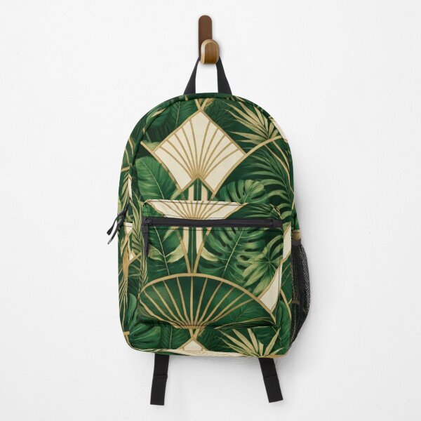 Item preview, Deco Geometric Green Palm Art Deco Tropical designed and sold by StickyGuys.