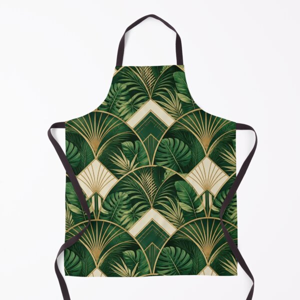 Item preview, Deco Geometric Green Palm Art Deco Tropical designed and sold by StickyGuys.