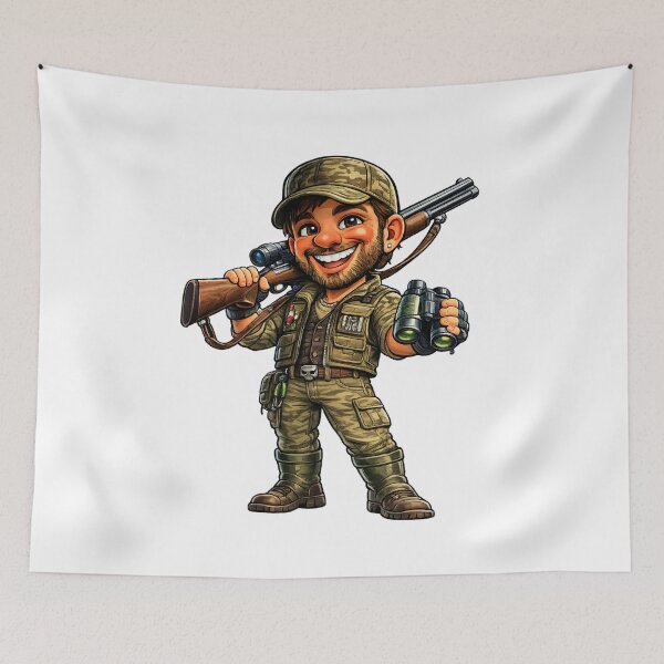 Item preview, Hunter Cartoon designed and sold by AlexLineArt.