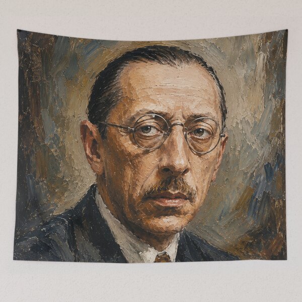 Aperçu de l'œuvre Igor Stravinsky, compositeur, pianiste et chef d'orchestre russe, peintre. créée et vendue par GalleryKauffeld.