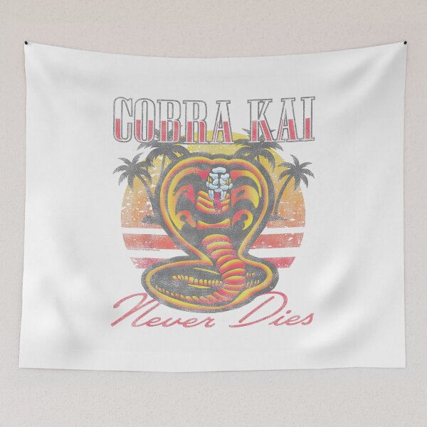 Item preview, Cobra Kai Never Dies Retro Sunset Cobra Snake designed and sold by Clyrexor.