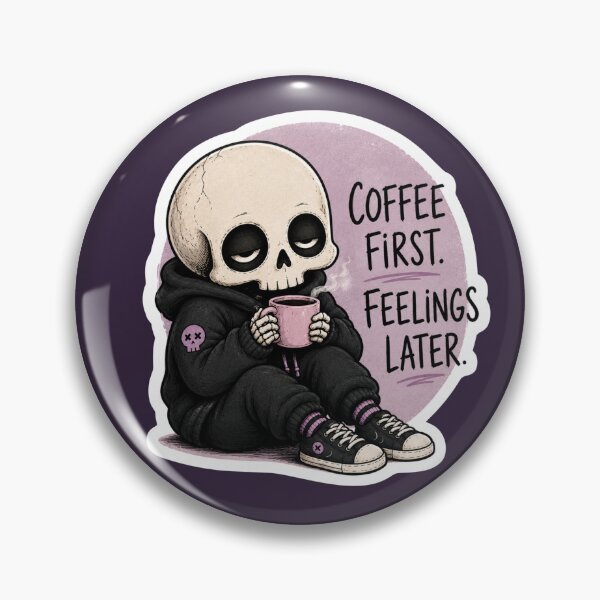 Item preview, Coffee First Feelings Later Skeleton designed and sold by KØTA Studio.