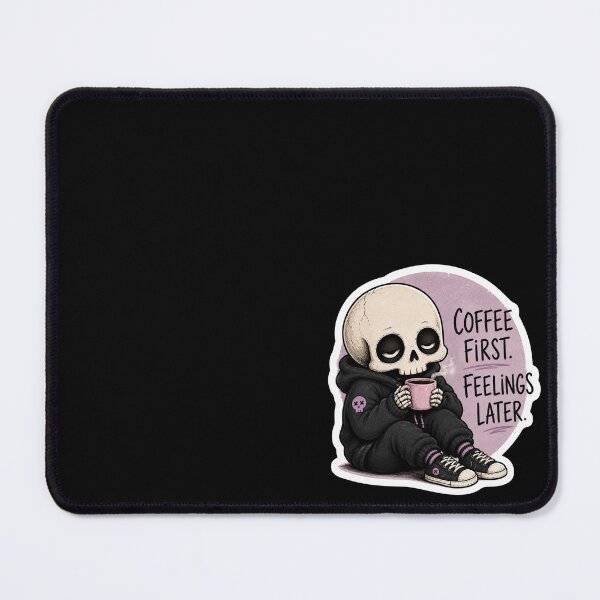 Item preview, Coffee First Feelings Later Skeleton designed and sold by KØTA Studio.